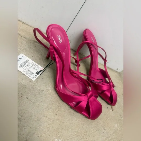 🔥🔥Zara Pink Strappy Heels - Picture 5 of 10